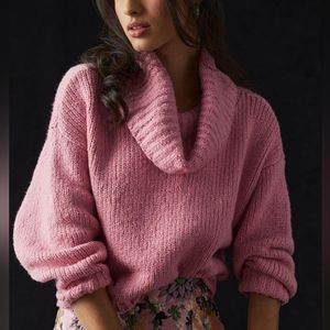 Anthropologie Pilcro turtleneck sweater pink size small